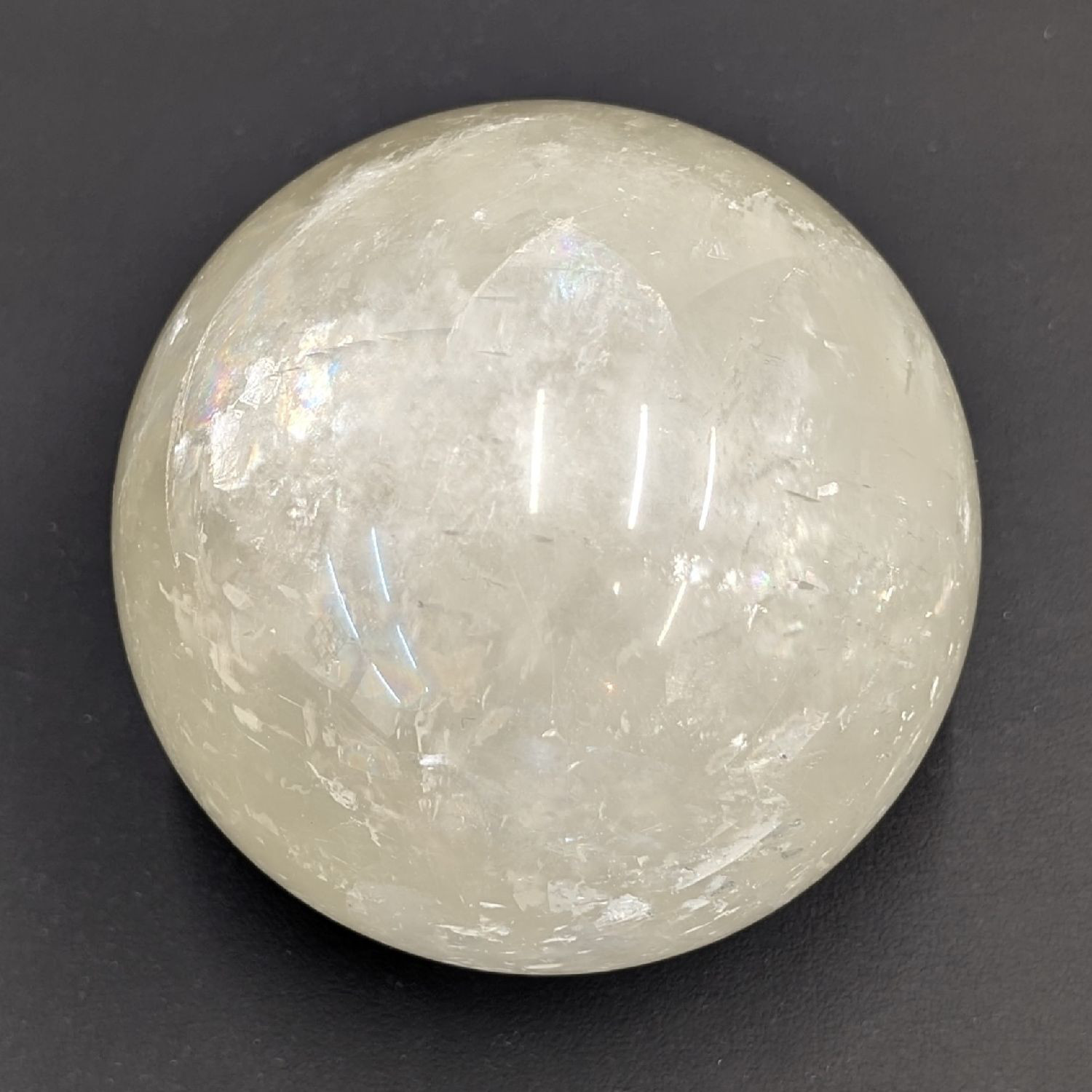 カルサイト スフィア ７７ミリ ６５４ｇ Cal1 前向きな行動へと導く オブジェ お守り効果  送別会 贈答品 京海堂