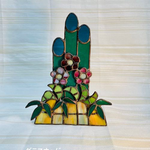 ステンドグラス「門松の置物」 その他置物 グラスウッド 通販 18704038