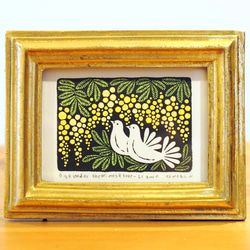 版画 - under the mimosa tree - Lt.green （シルクスクリーンプリント） 2枚目の画像
