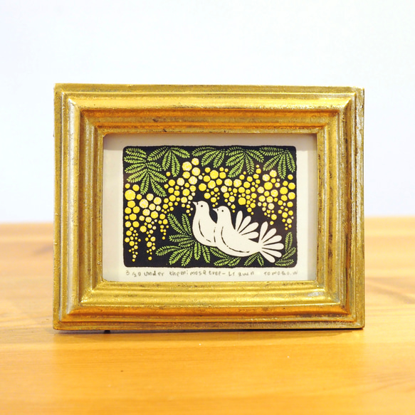 版画 - under the mimosa tree - Lt.green （シルクスクリーンプリント） 1枚目の画像