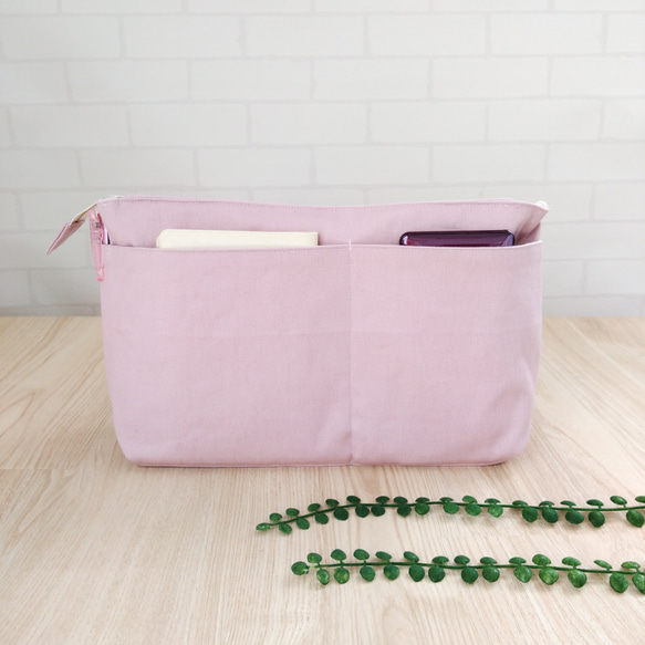 相談用】おおきめラウンドファスナー バッグインポーチ バッグイン