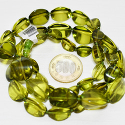 Ж現品限り リトアニア産天然グリーンアンバー72.2㎝ロングネックレス 6枚目の画像