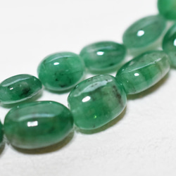 ж K18 18金 天然エメラルド126.85ct 46.7㎝ネックレス 3枚目の画像