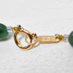 ж K18 18金 天然エメラルド126.85ct 46.7㎝ネックレス 7枚目の画像