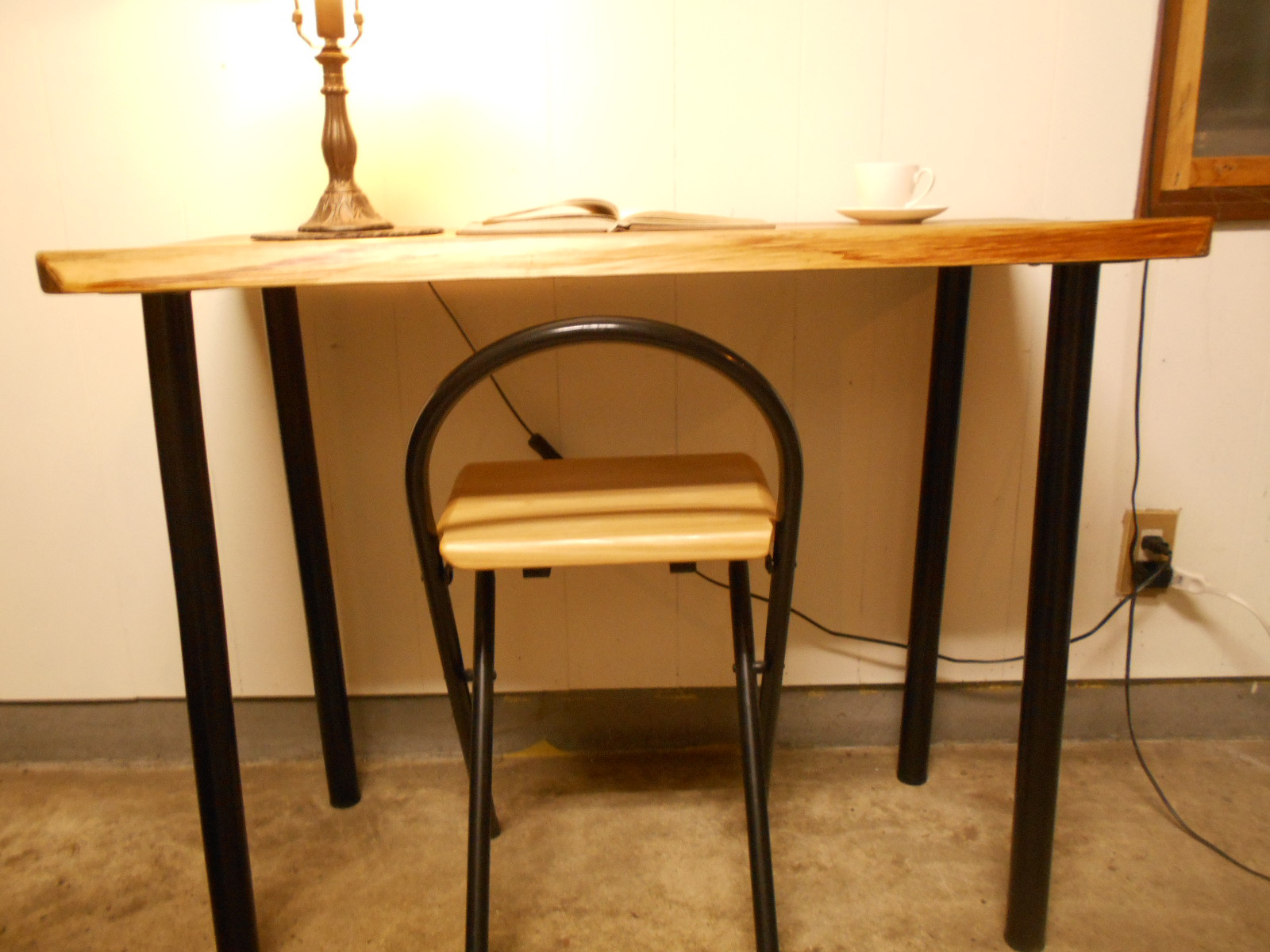 ひのきアイアンテーブル　09-11-2（テーブルのみ）　（横幅97㎝カット可能）