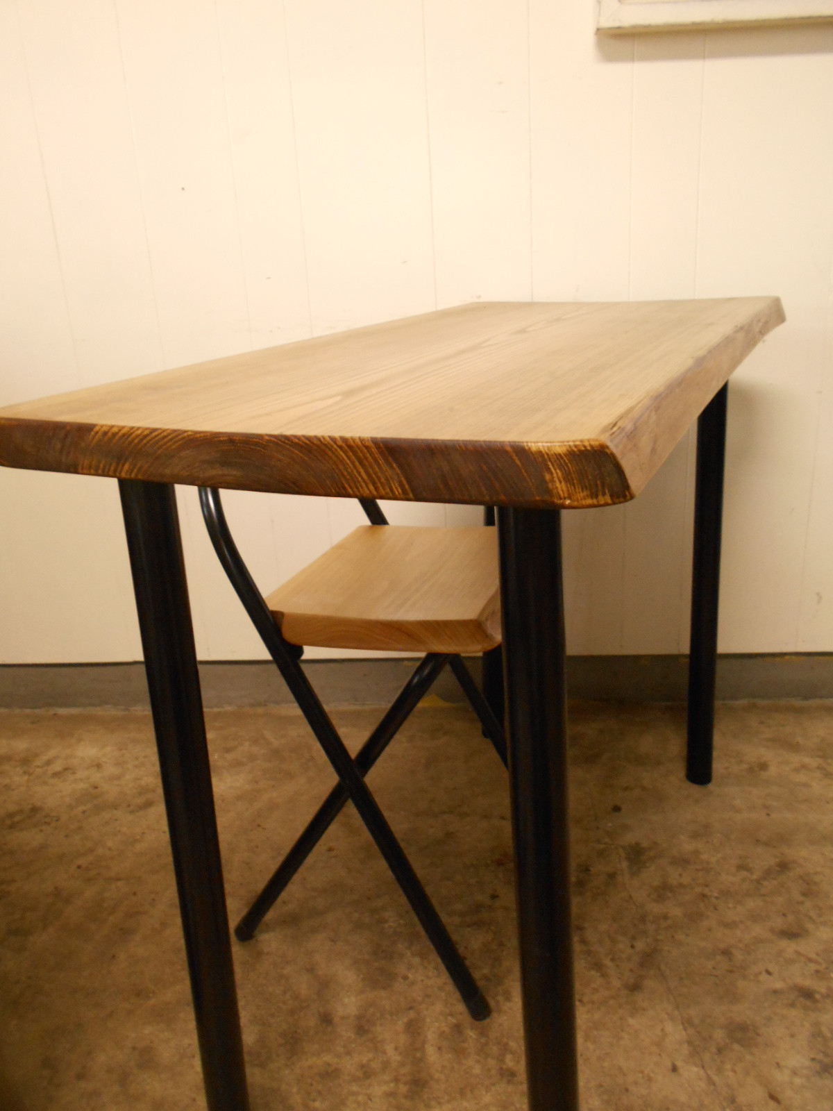 ひのきアイアンテーブル　09-11-2（テーブルのみ）　（横幅97㎝カット可能）