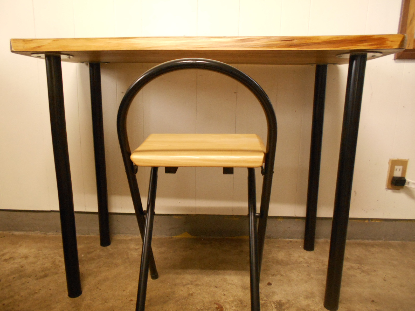 ひのきアイアンテーブル　09-11-2（テーブルのみ）　（横幅97㎝カット可能）