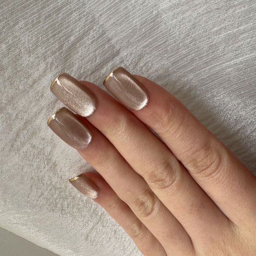 マグネットネイル ミラーネイル フレンチネイル ミラーフレンチ