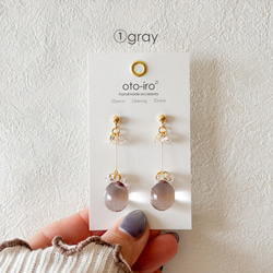 【tear drop】まんまるしずくのピアス/イヤリング　透明　うるつや　シンプル　大人　可愛い♡送料無料♡ 5枚目の画像