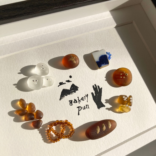 オーダー品】シーグラスアート・置物/壁かけ・インテリア小物 シー