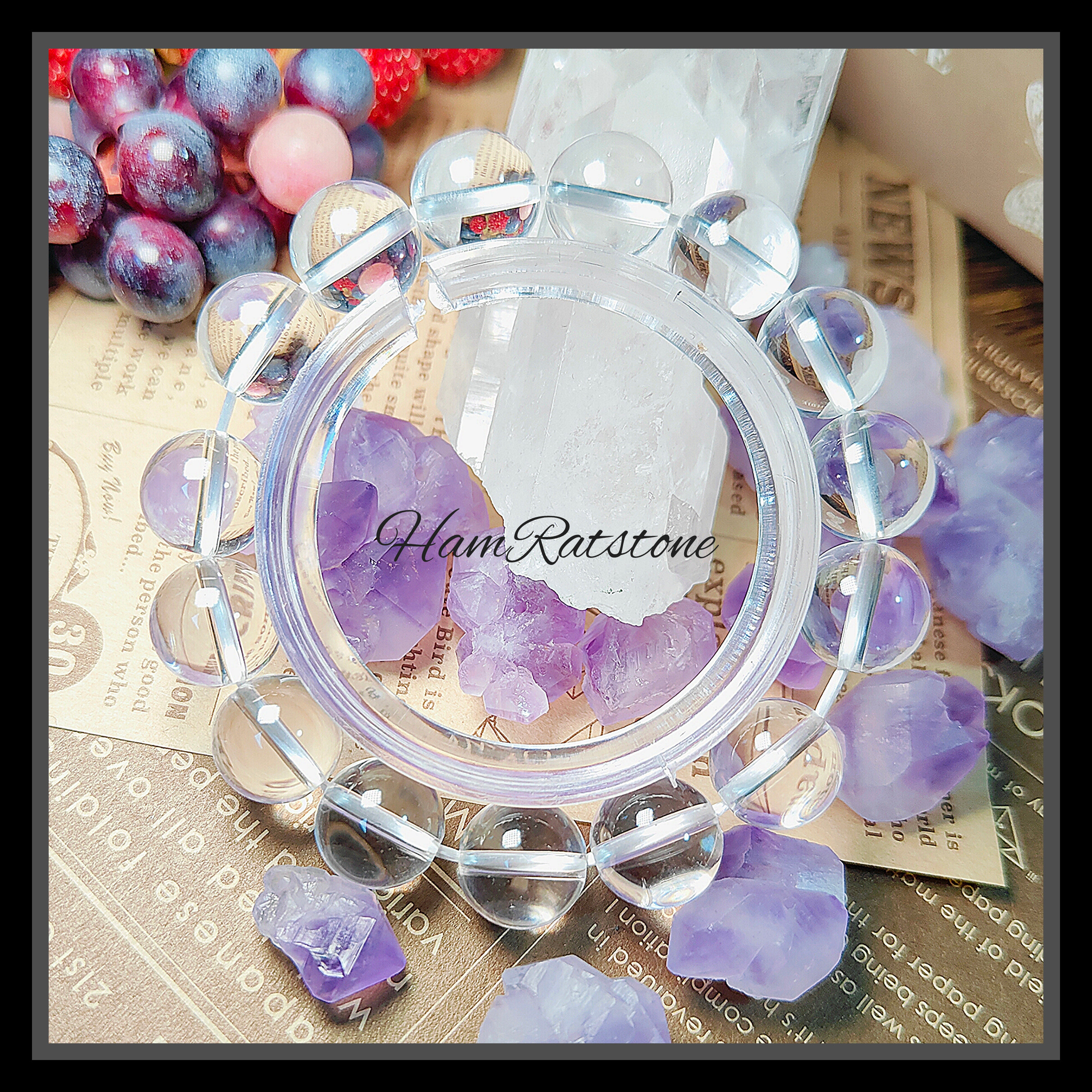 水晶 クリスタル 天然石 ブレスレット