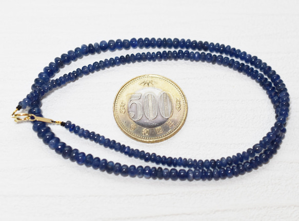 ж K18 18金 天然ブルーサファイア70.605ct 45.3㎝ネックレス 5枚目の画像