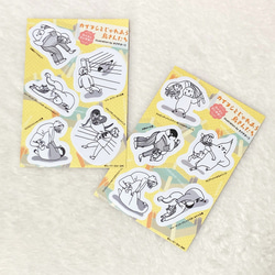 カイヌシとじゃれあう 鳥さんたちステッカー 1枚目の画像