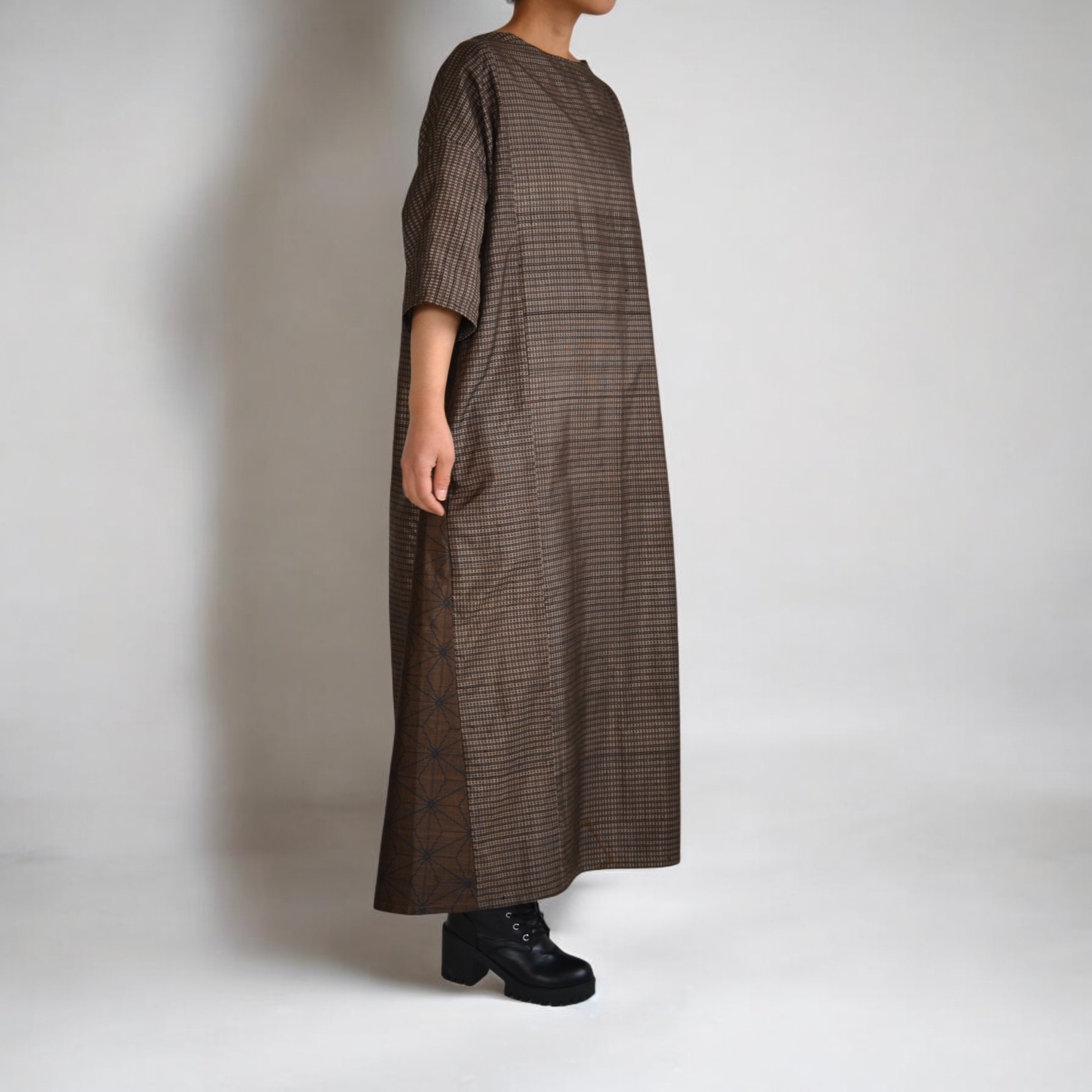 【一点物】ビンテージ,大人かわいい,大島紬ロング,ワンピース,着物リメイク 10,488円