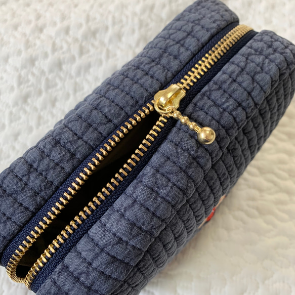 プリンセスベア・ティアラ　nubiポーチ　H12W17D5 くま　プリンセス　ティアラ　刺繍　大人可愛い　コスメポーチ　 7枚目の画像