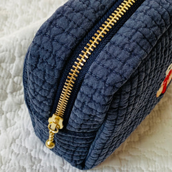 プリンセスベア・ティアラ　nubiポーチ　H12W17D5 くま　プリンセス　ティアラ　刺繍　大人可愛い　コスメポーチ　 5枚目の画像