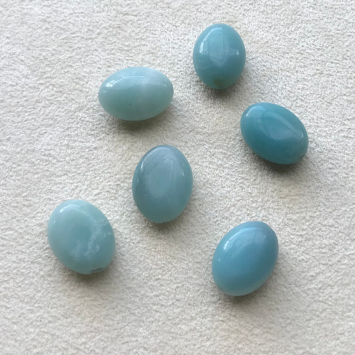 488 コロンとした 飴みたいな レトロな青緑 アマゾナイト 【2石】 約12