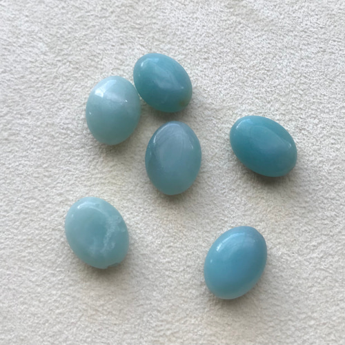 488 コロンとした 飴みたいな レトロな青緑 アマゾナイト 【2石】 約12