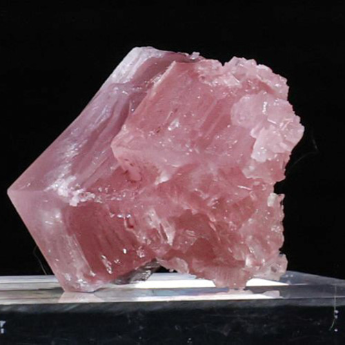 4g【可愛い色味&幾何学造形】 天然 ピンク ハライト 鉱物 標本｜世界