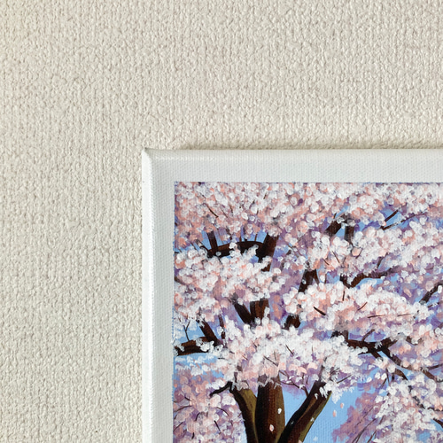 丘の上の一本の桜」アクリル画 原画 キャンバス SSMサイズ 風景 丘の上の一本の桜」アクリル画 原画 キャンバス SSMサイズ 風景