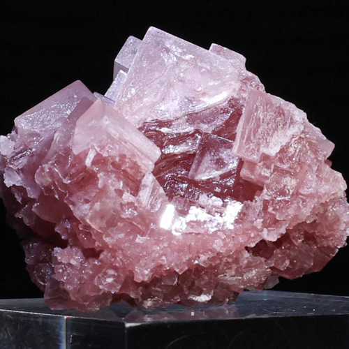 綺麗な色味＆フラクタル美造形】 天然 ピンク ハライト 20g 鉱物 標本