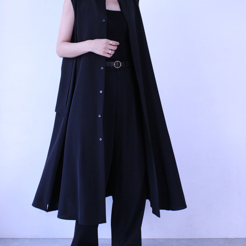 ★ChicLine★ ストライプバックバンドフレアワンピース ☆ChicLine☆ ストライプバックバンドフレアワンピース