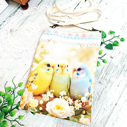 スマホショルダー セキセイインコちゃん♡ 1枚目の画像