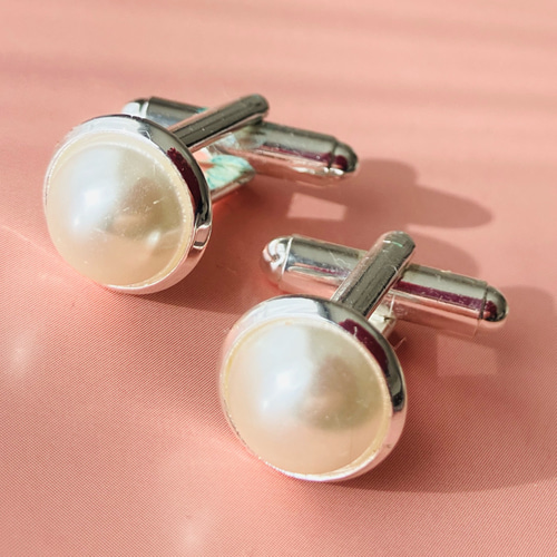 袖口のおしゃれ！パールカフスボタン タイピン・カフス miko 通販