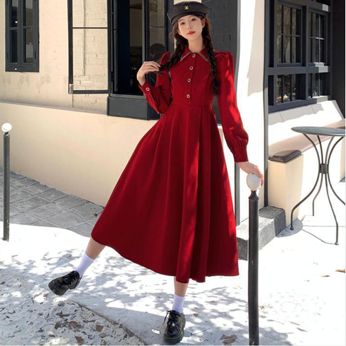 大きいサイズ有】レディース ロング ワンピース 春 秋冬 新品