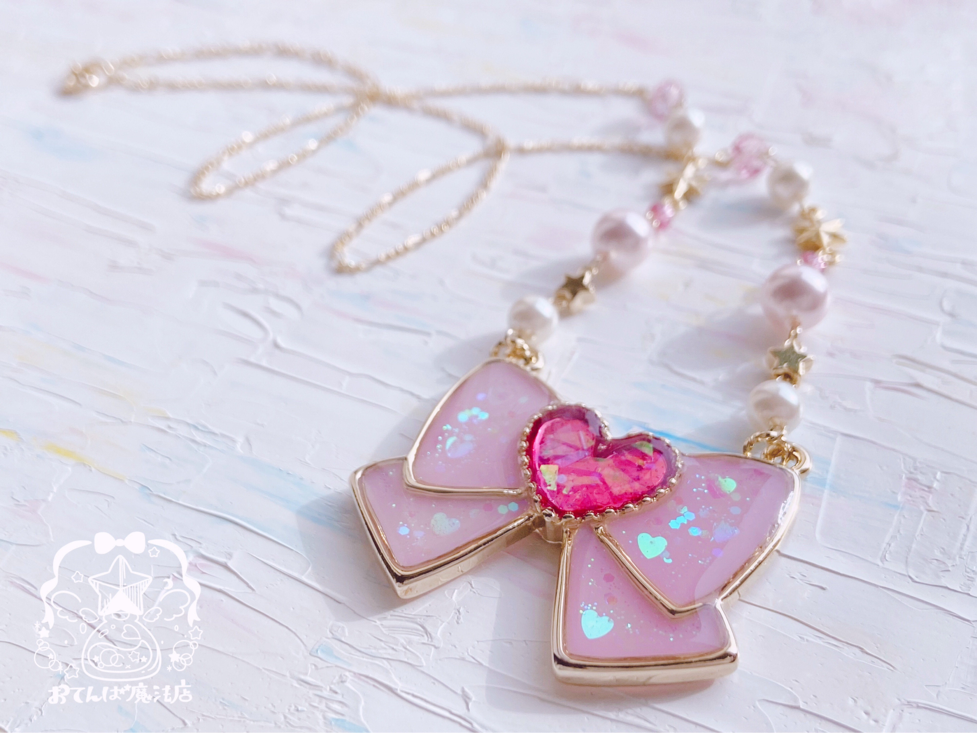 きらめきハートリボン♡ネックレス 7,486円