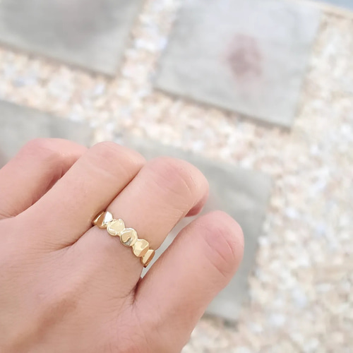 18金 コインリング】 k18コインアクセサリー k18シンプルリング