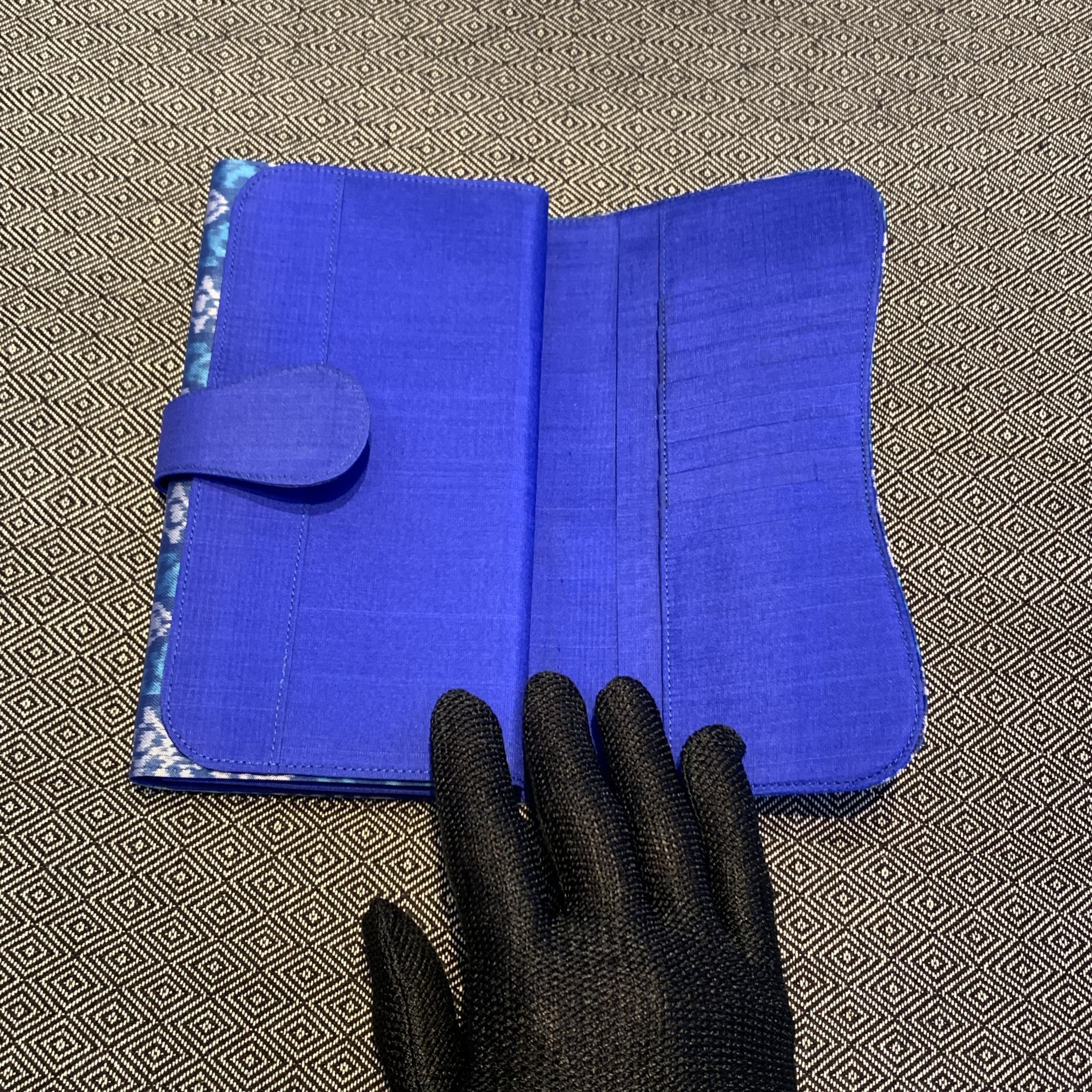 新作　絣　シルク財布　財布　春財布　ブルー 35,750円