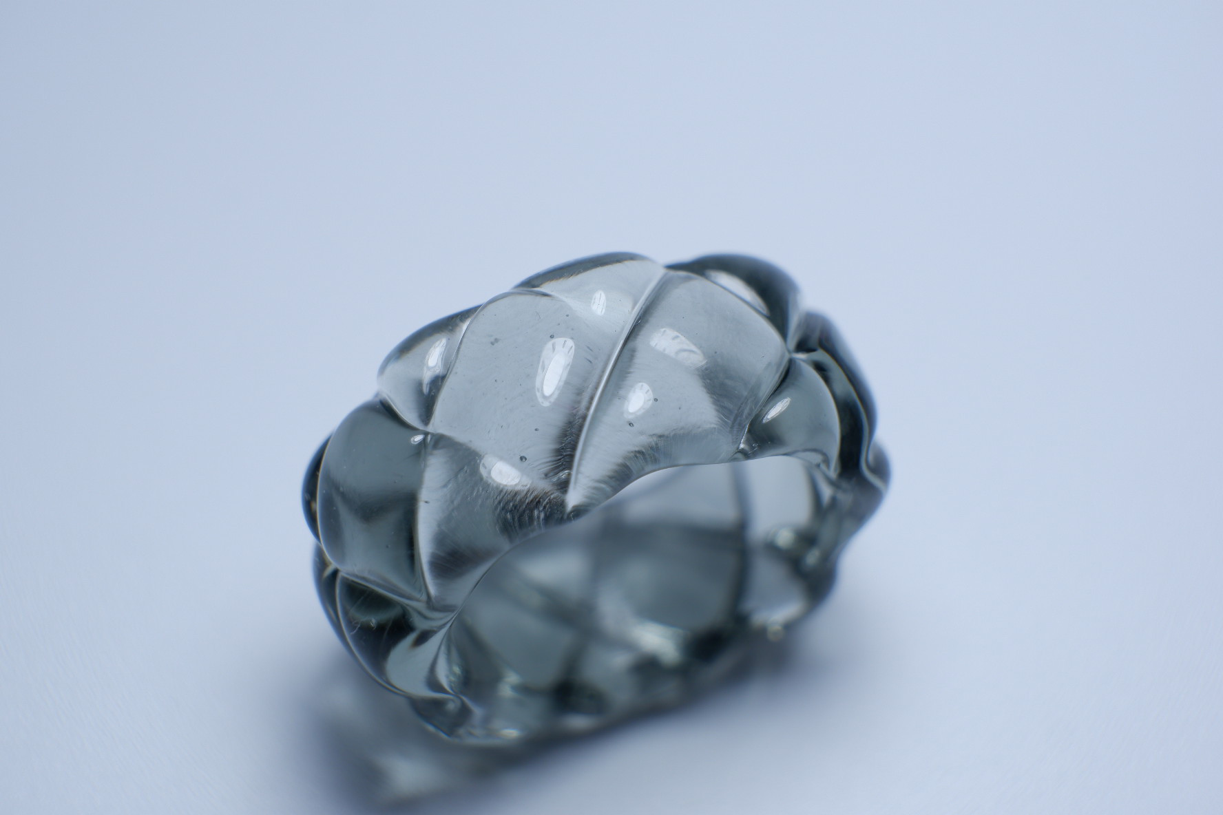 ガラスリング　Glass ring Gray #651