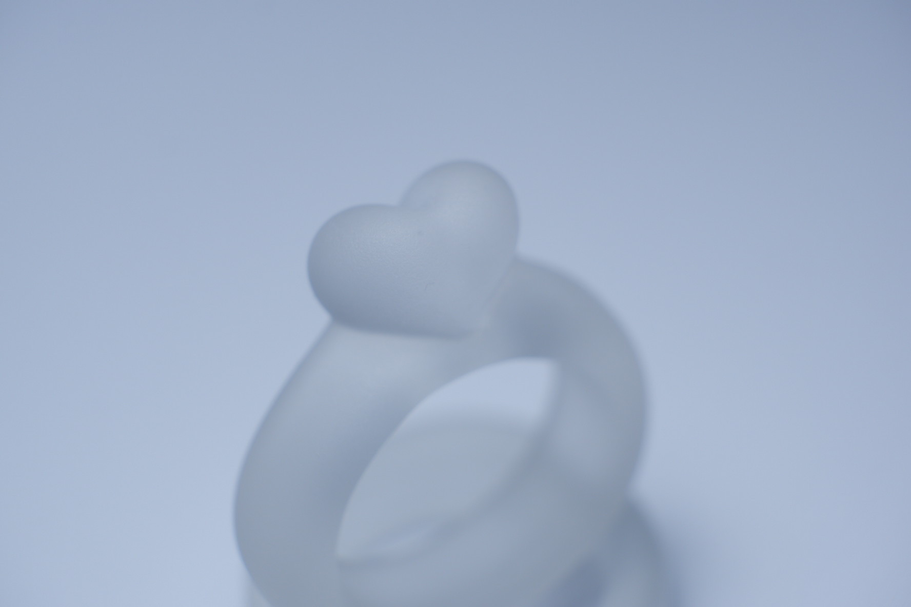 ガラスリング　サンドブラスト　Glass ring 【size order】Clear♡ #652