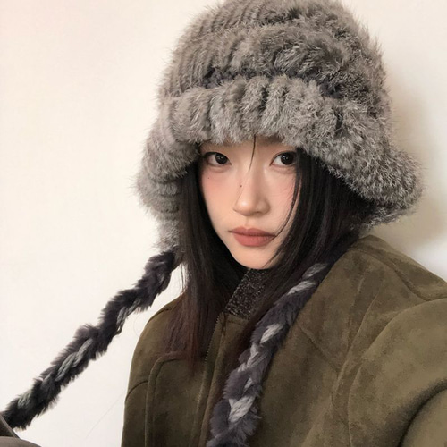 毛糸帽子 冬帽子 ニット バケットハット 耳保護 レディース 帽子