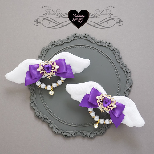 ライトグリーンMoonヘアクリップ　ロリータ　地雷　量産型　推し活　ハンドメイド ライトグリーンMoonヘアクリップ ロリータ 地雷 量産型 推し活