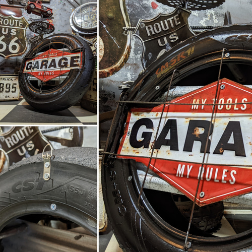 GARAGEサインボード ガレージ壁掛け看板 アメリカンフェンス