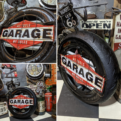 GARAGEサインボード ガレージ壁掛け看板 アメリカンフェンス