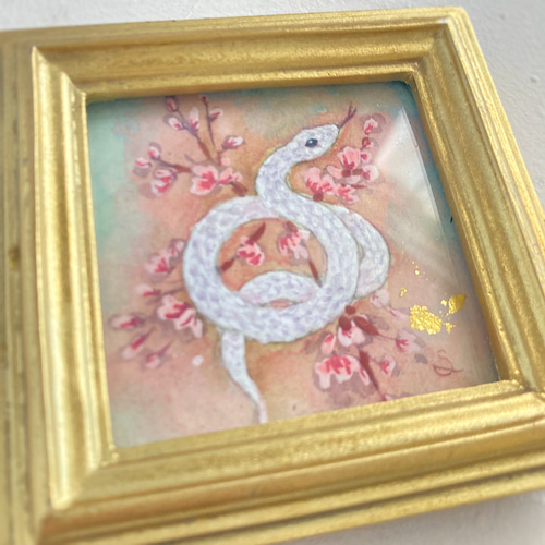 醍醐の桜03」透明水彩画 原画 風景画 額縁付 F4サイズ 絵画 Oni