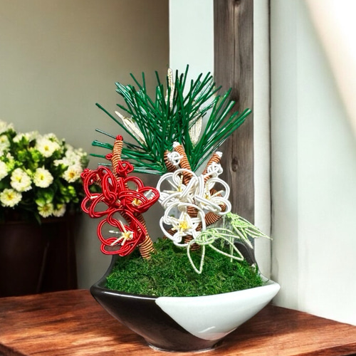 b-499）水引パーツ 松竹梅飾り b-499）水引パーツ 松竹梅飾り 水引mini