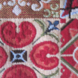 再再販スペイン生地　花と幾何学模様のポーチ　通帳入れ　コスメ入れ　小物整理 4枚目の画像