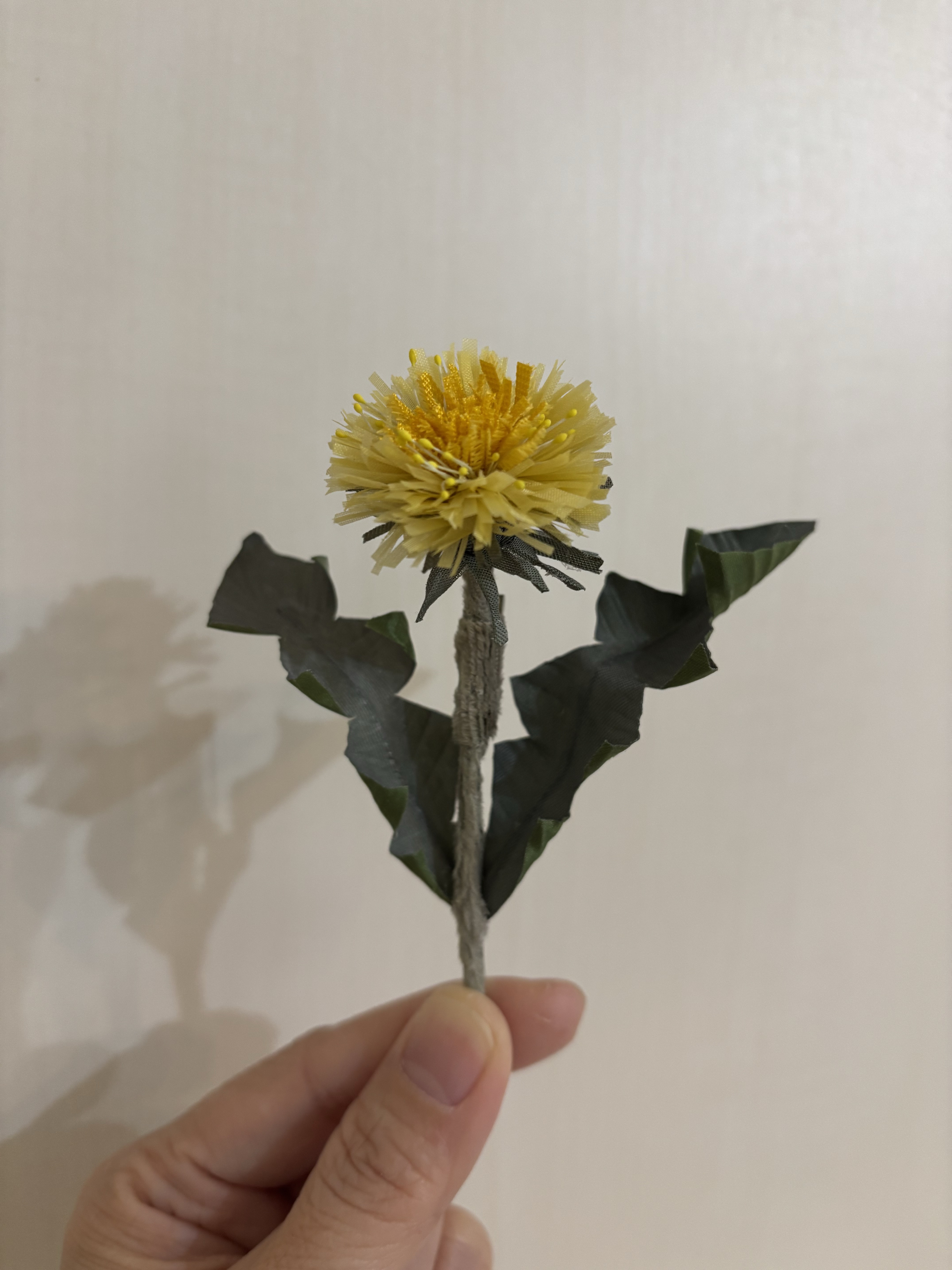 たんぽぽのブローチ　布花