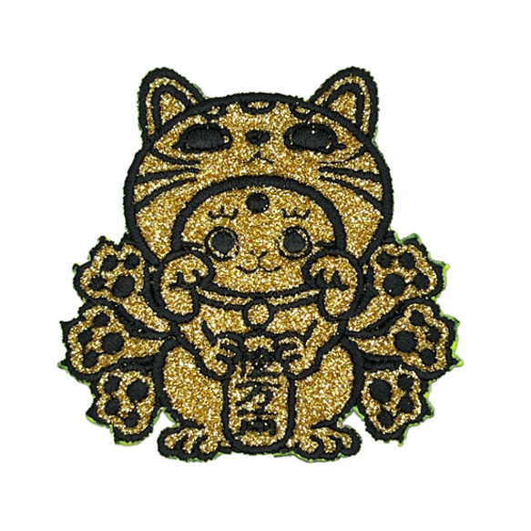 MANEKI NECO SENJU K.N GOLD（招き猫千手観音ゴールド）ステッカー