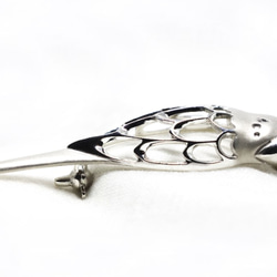 ★オーダー★Pt900セキセイインコブローチ【Pio by Parakee】budgie sapphire broach 3枚目の画像
