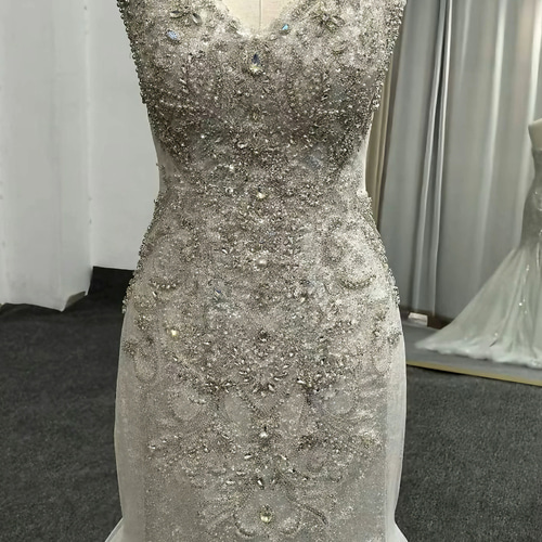 大人気！キラキラ たっぷりビジュー マーメイドドレス 華やかな