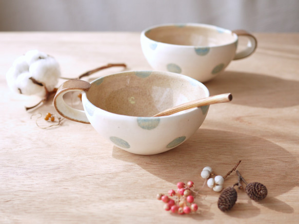 水玉のスープカップ（2個セット） マグカップ 浦川友紀 通販 18708901