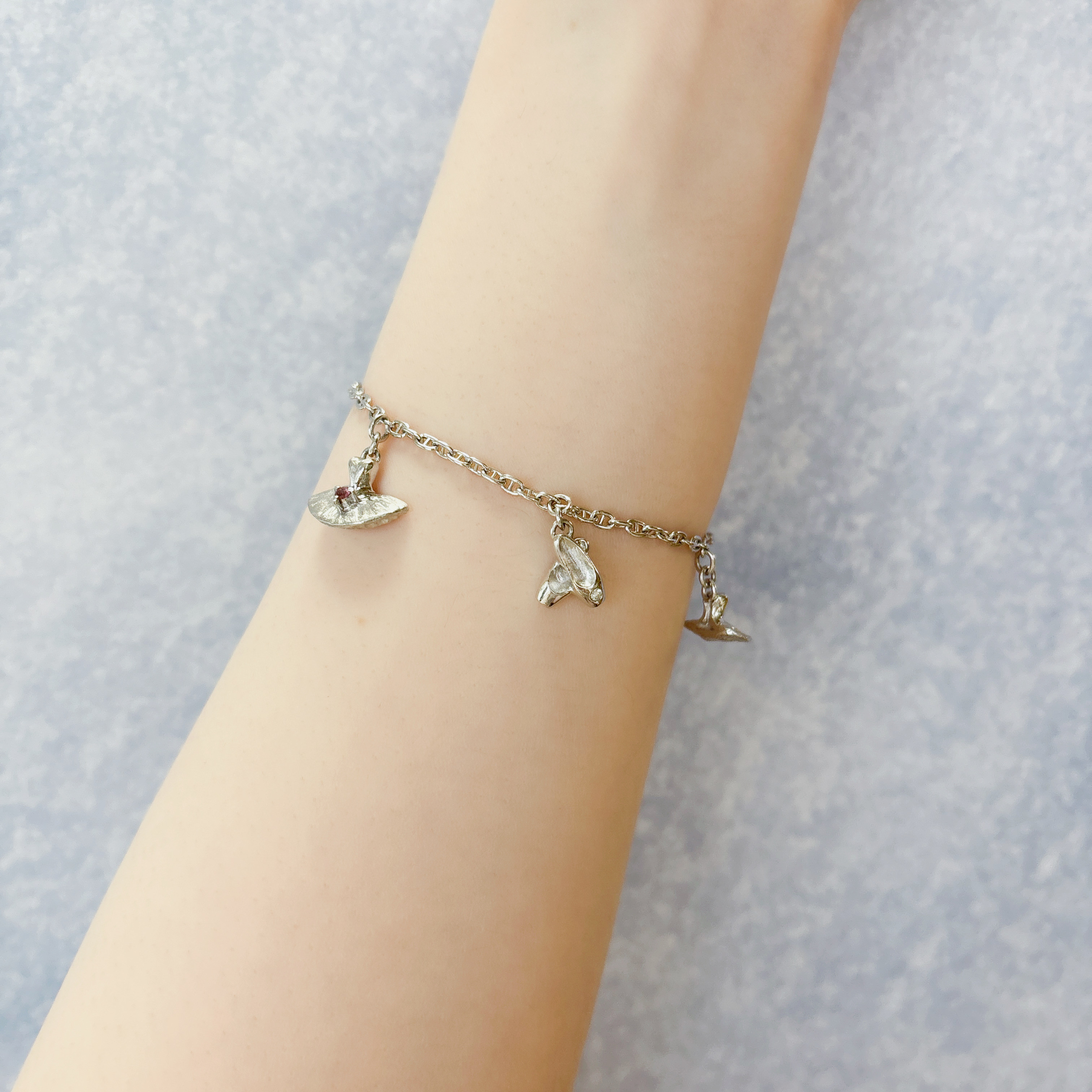 バレエ　チャームブレスレット　シルバー925｜詳細画像