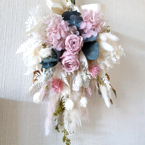 特大インテリア ドライフラワー ワイルドフラワー スワッグ