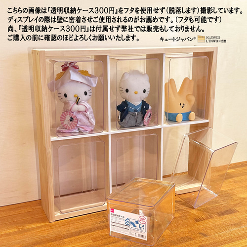 オープンラック】ダイソーの透明収納ケースが収まる 収納 2マス