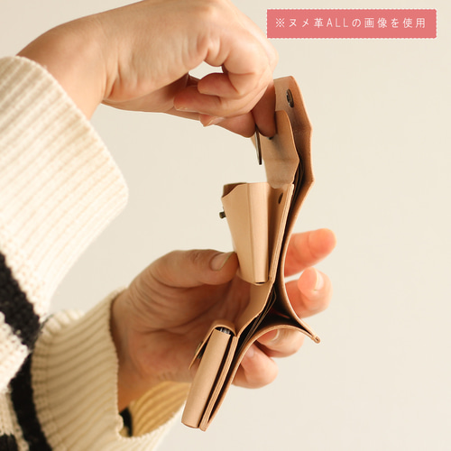 二つ折り財布 マルゴー×ヌメ革ツートン 財布 ミニ財布 レザー